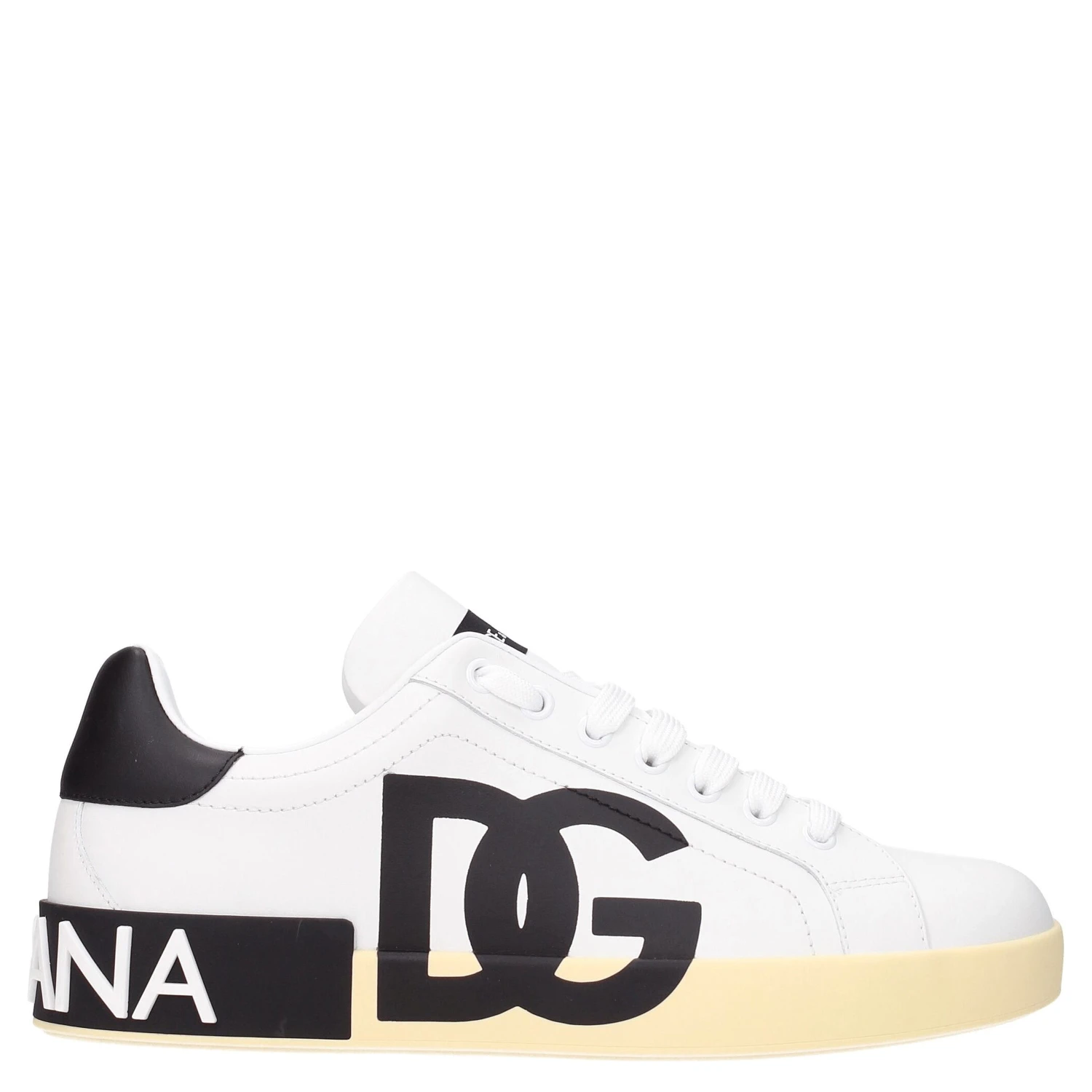 White Leather Low Top Sneakers