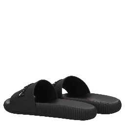 Black Cotton Slippers