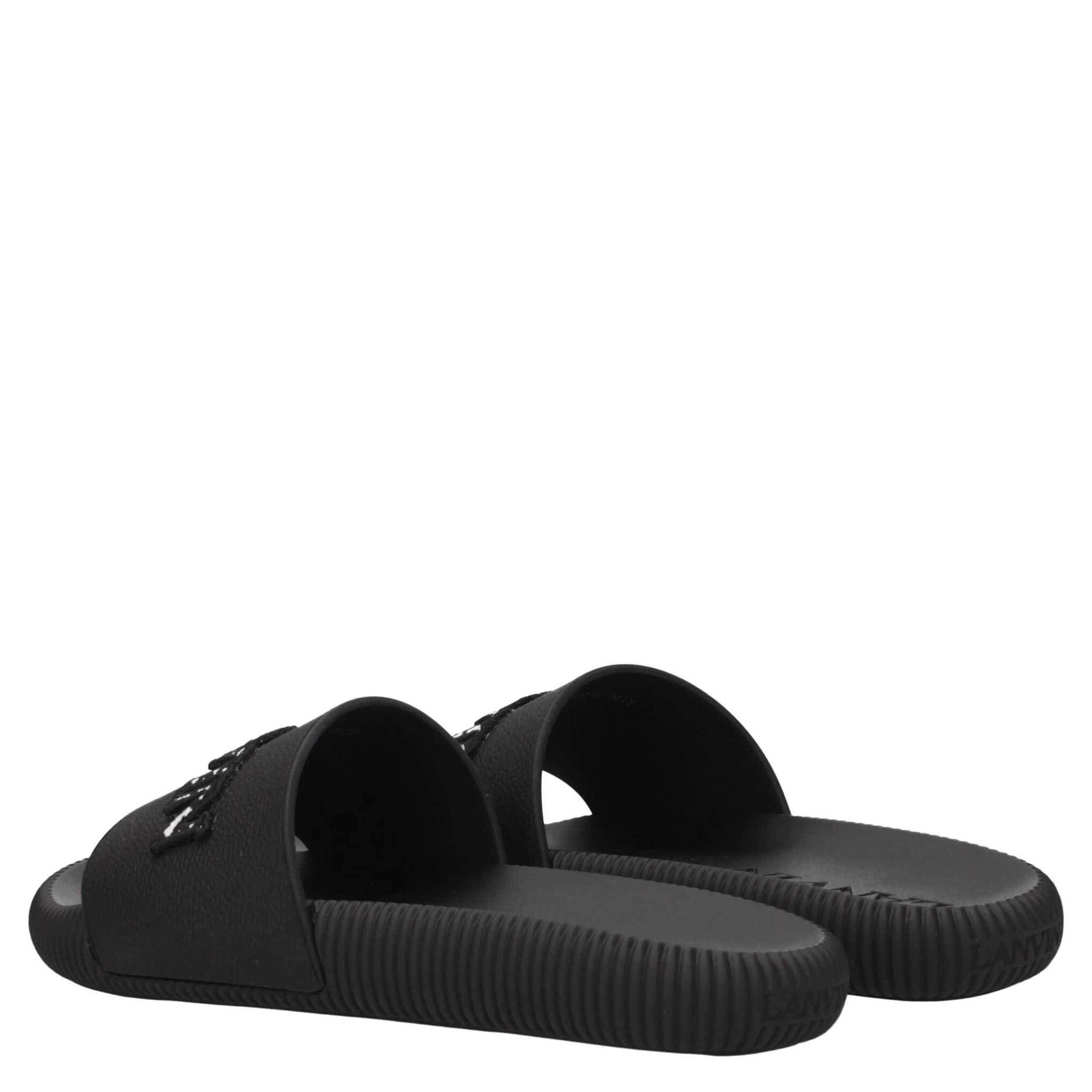 Black Cotton Slippers