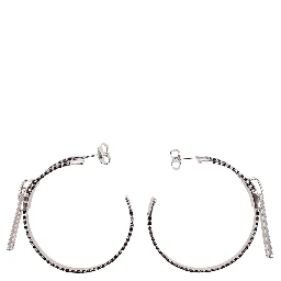 Gray Silver Earrings