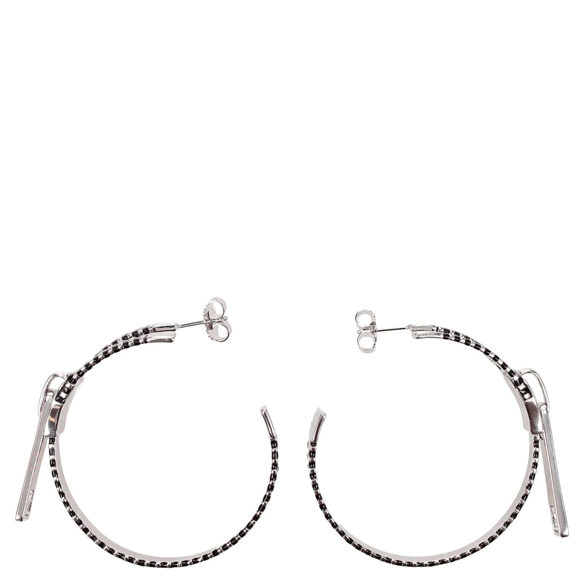Gray Silver Earrings