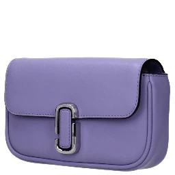 Purple Leather Crossbody Bag