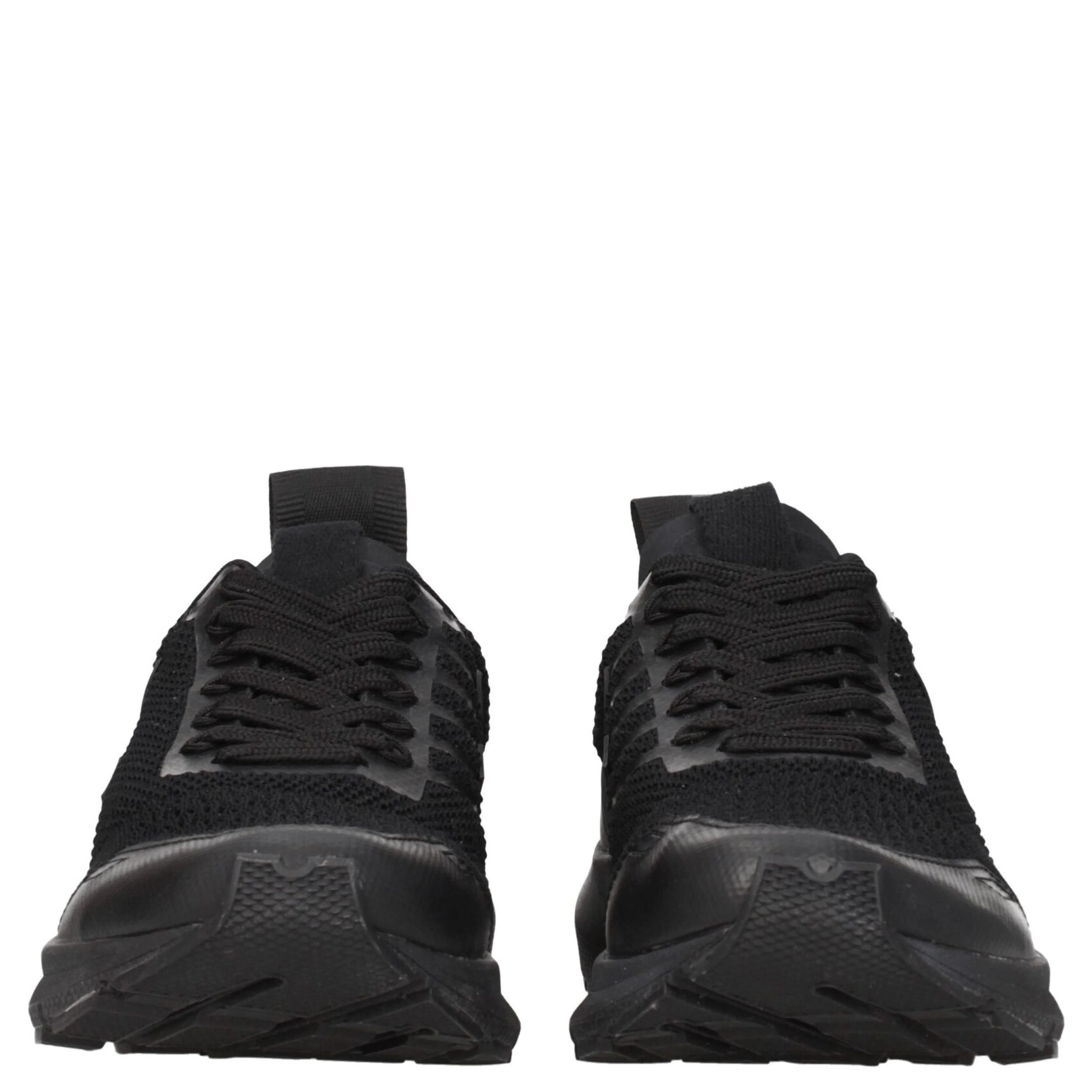 Black Fabric Athletic Sneakers