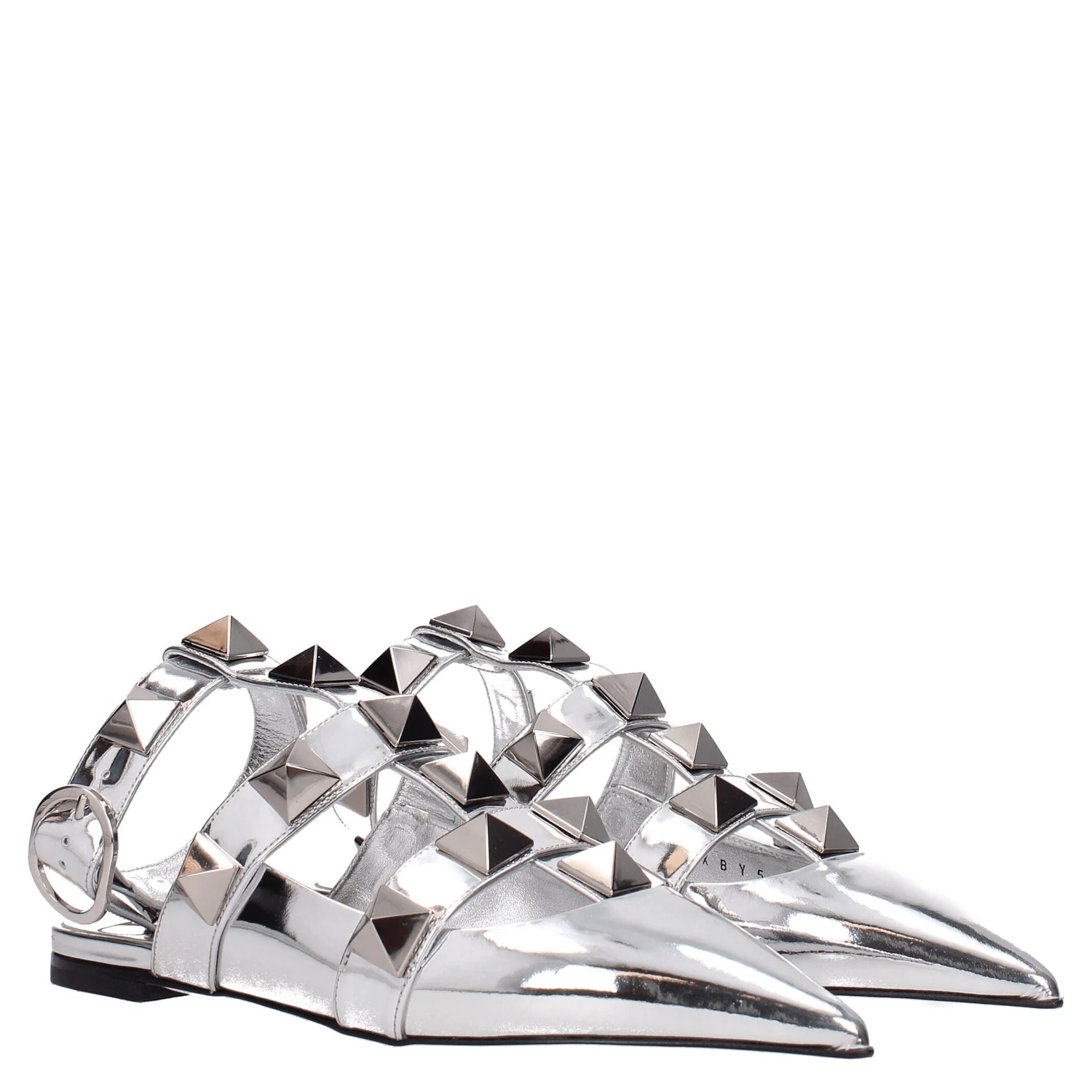 Gray Leather Sandals