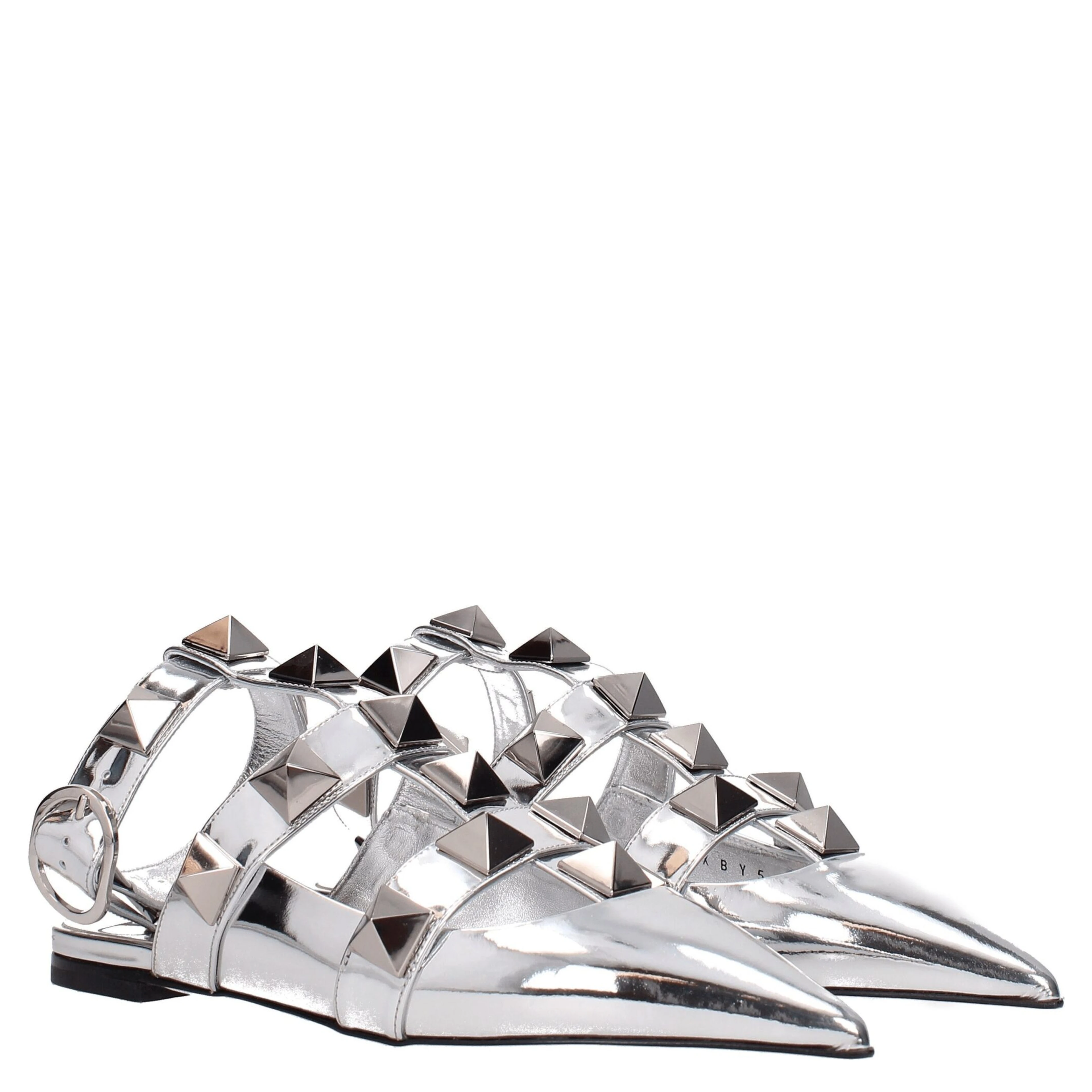 Gray Leather Sandals