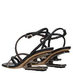 Multicolor Leather Flat Sandals