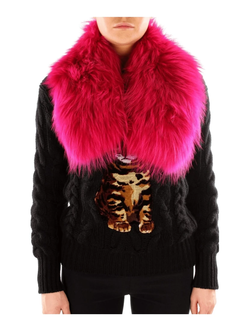 Pink Fur Foulard