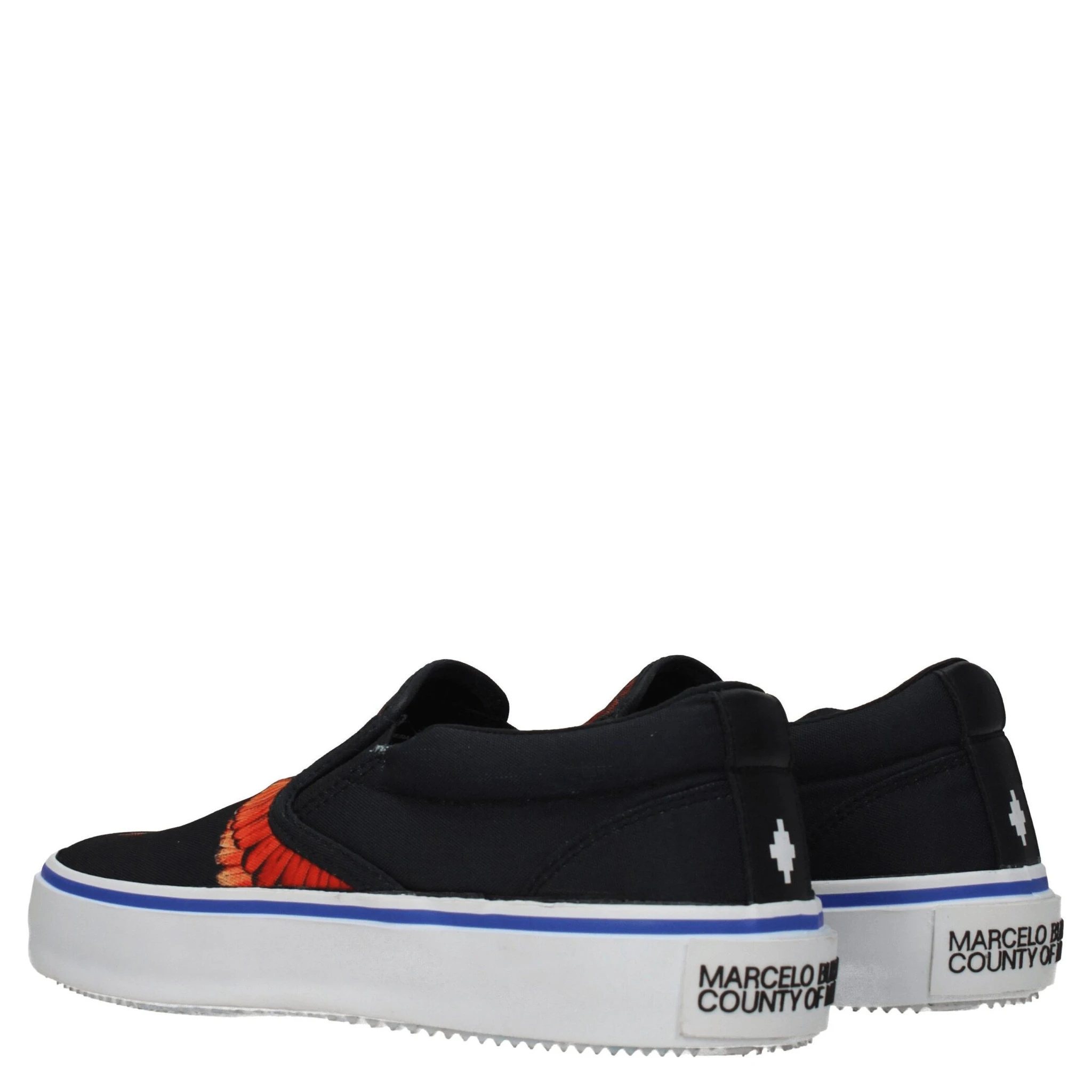 Black Fabric Slip-On Loafers