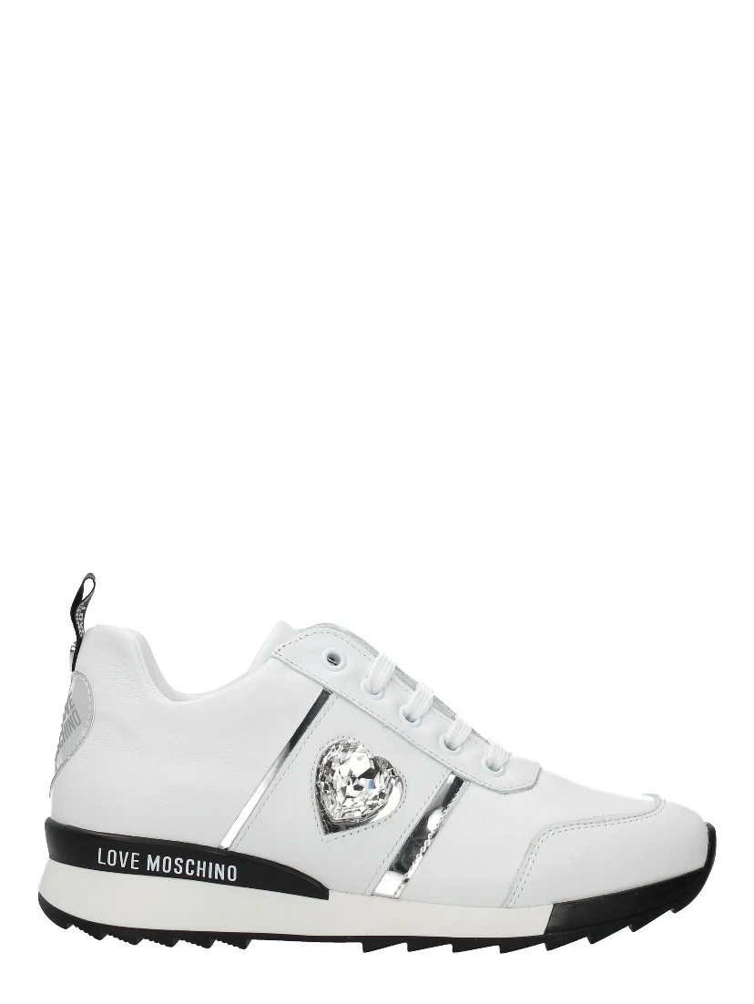 White Leather Low Top Sneakers
