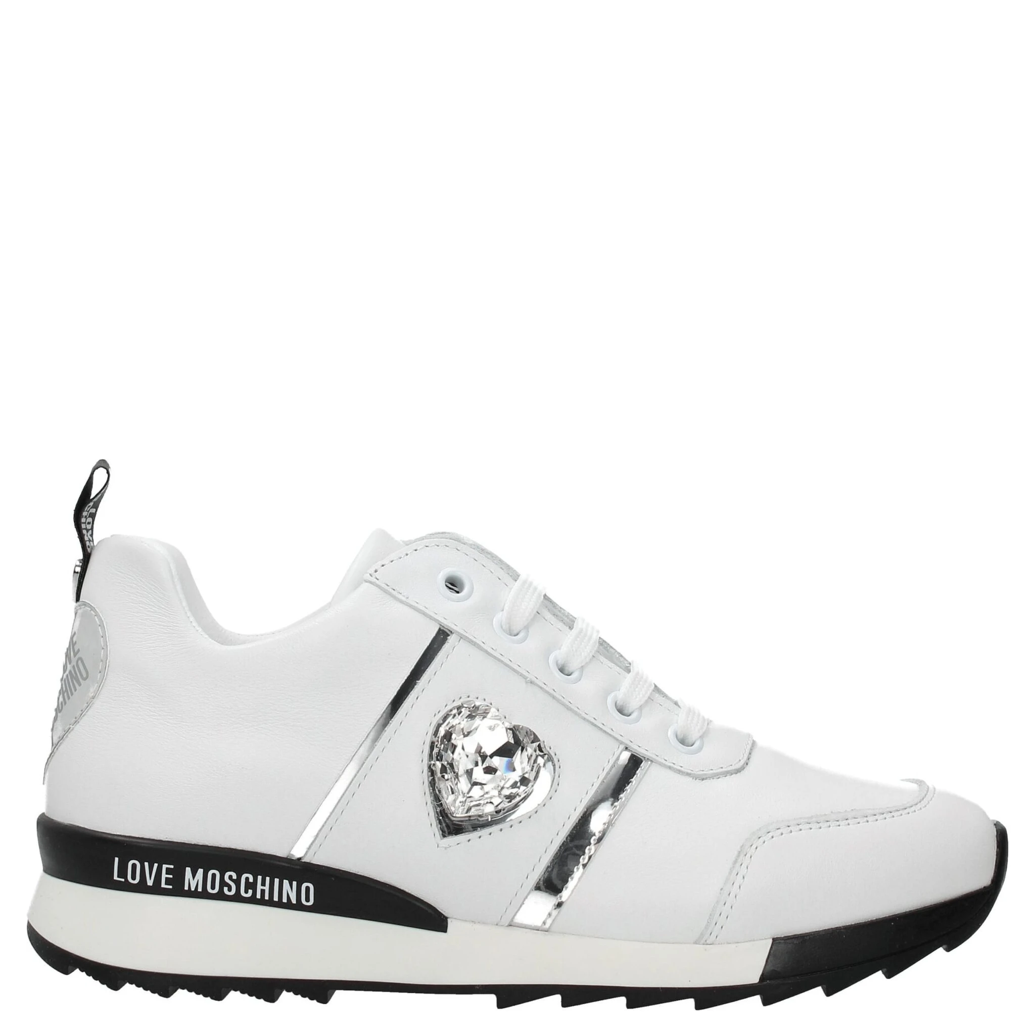 White Leather Low Top Sneakers