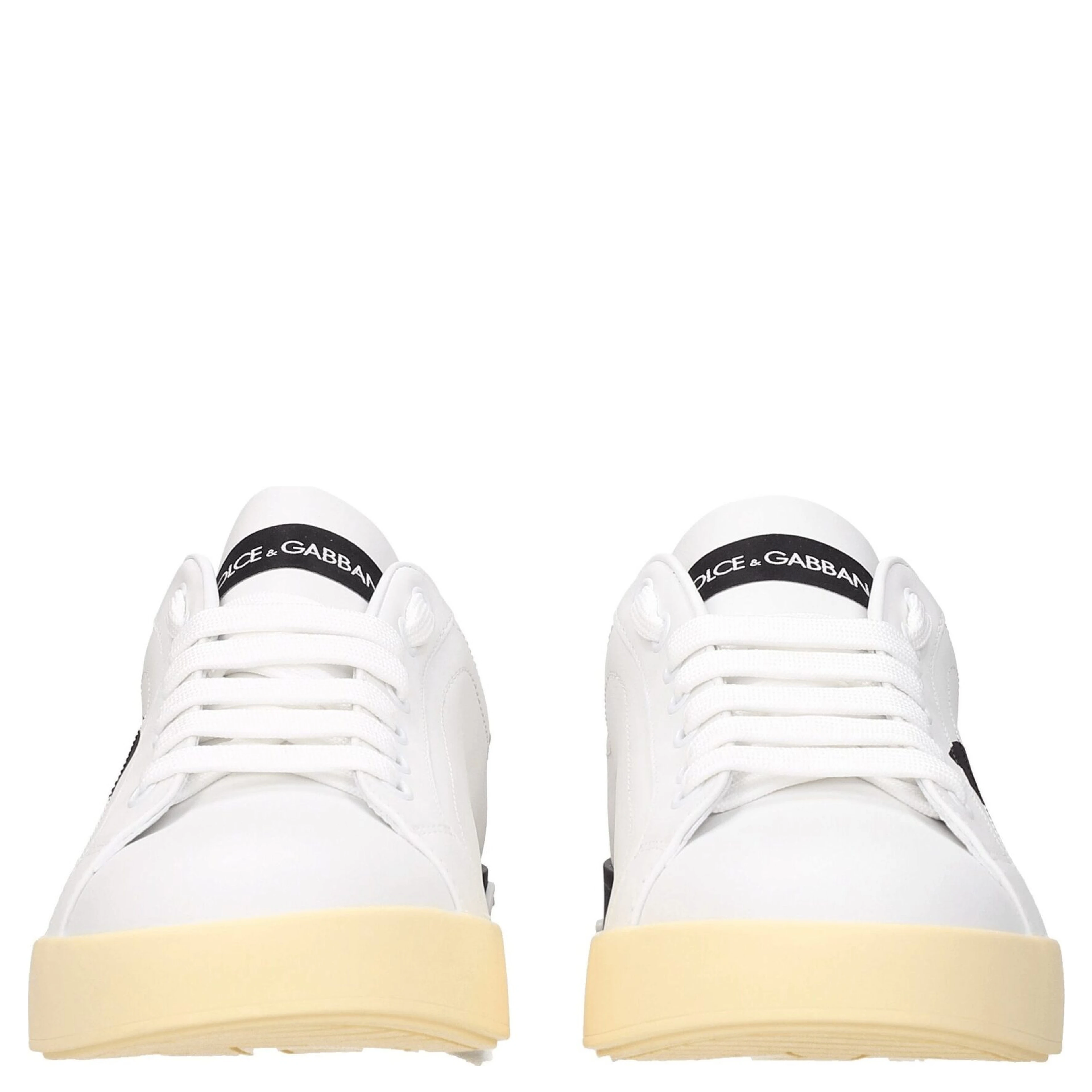 White Leather Low Top Sneakers