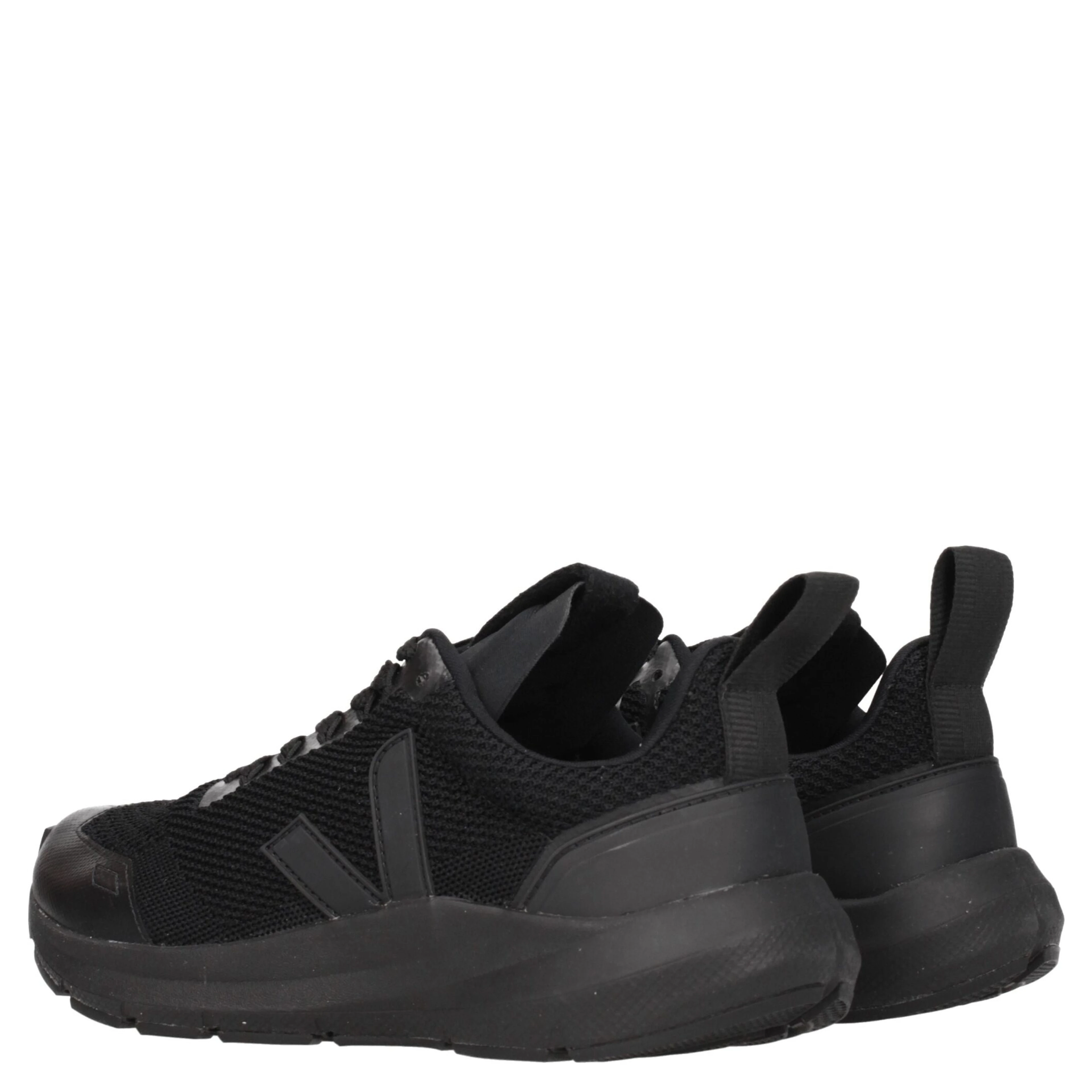 Black Fabric Athletic Sneakers