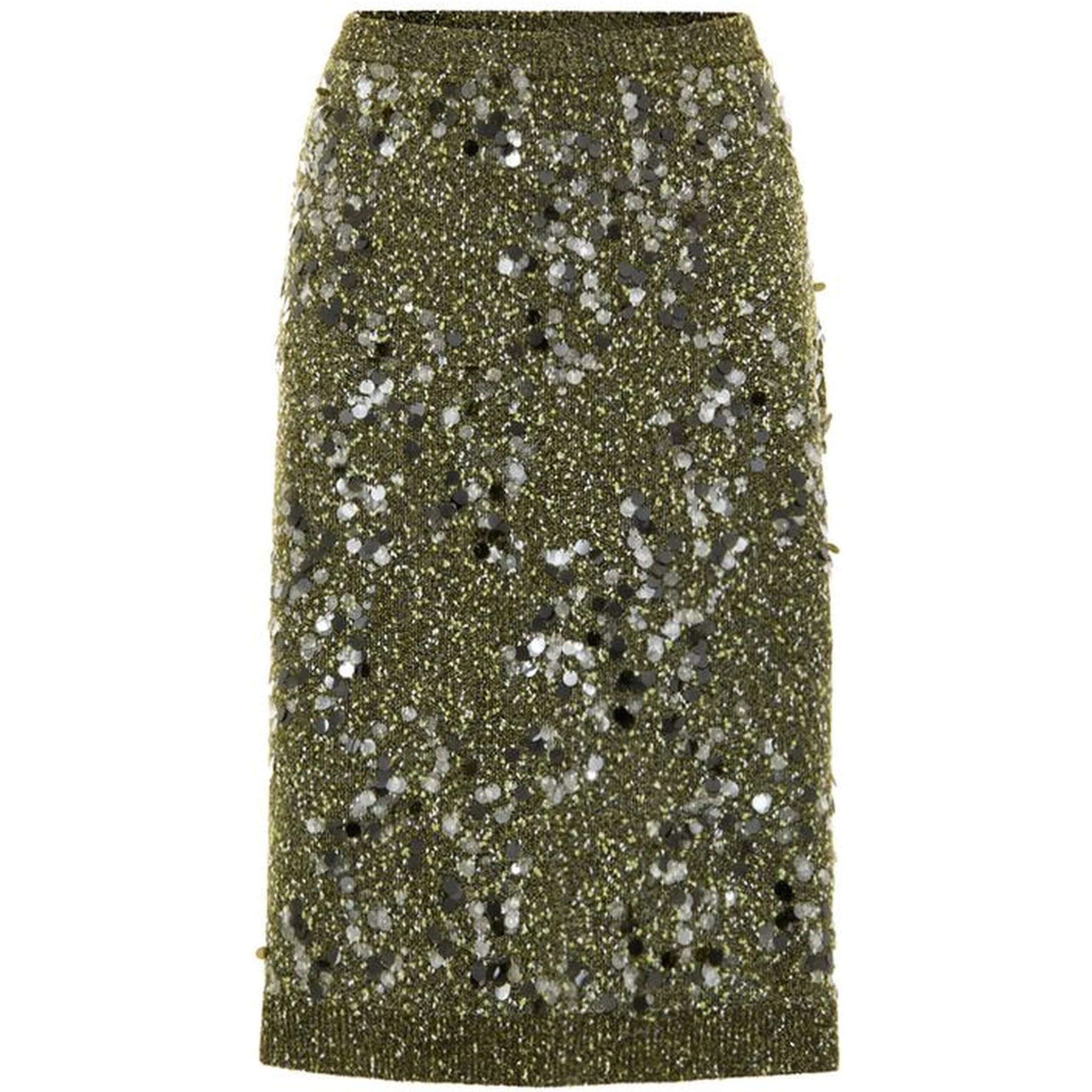 Green Viscose Mini Skirt