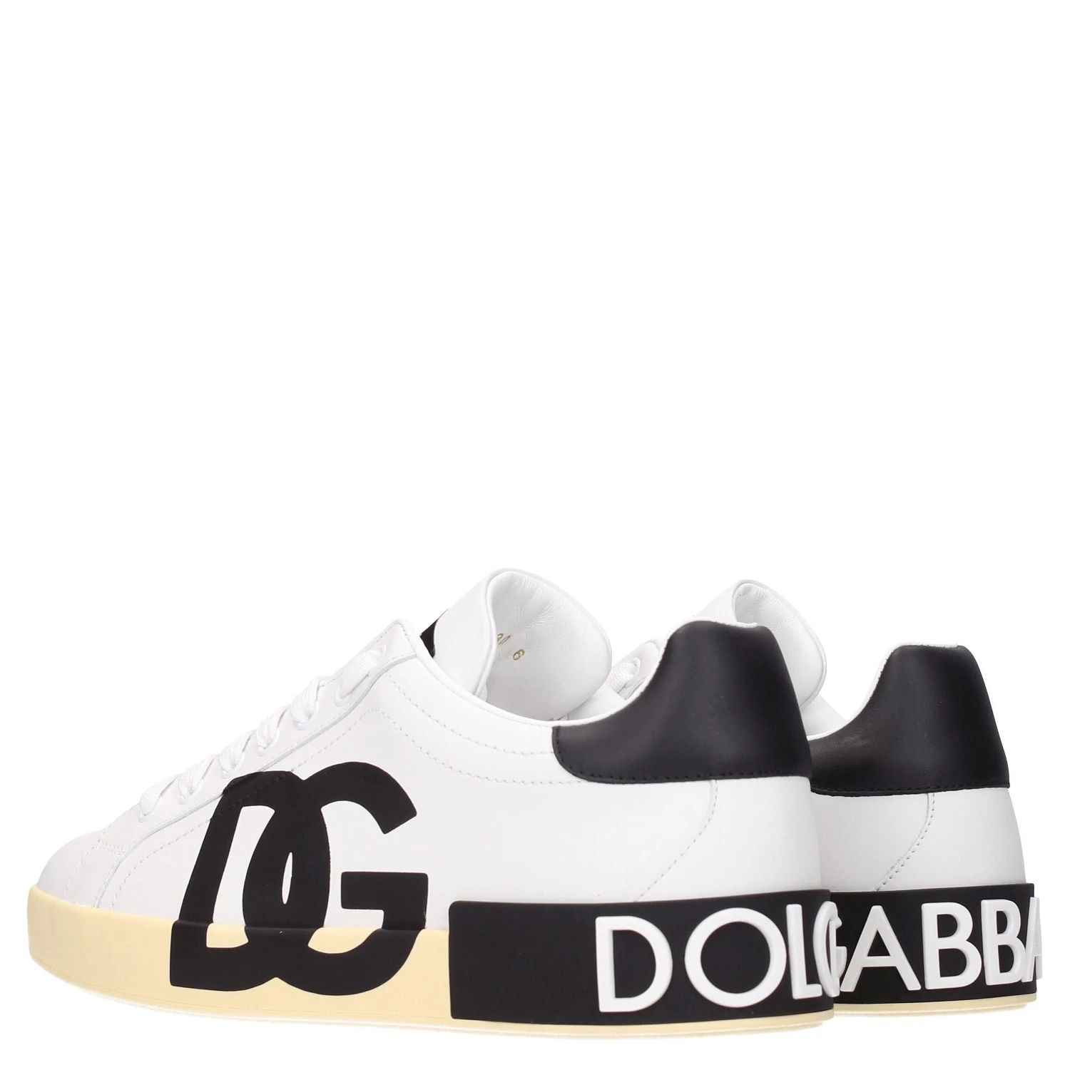 White Leather Low Top Sneakers