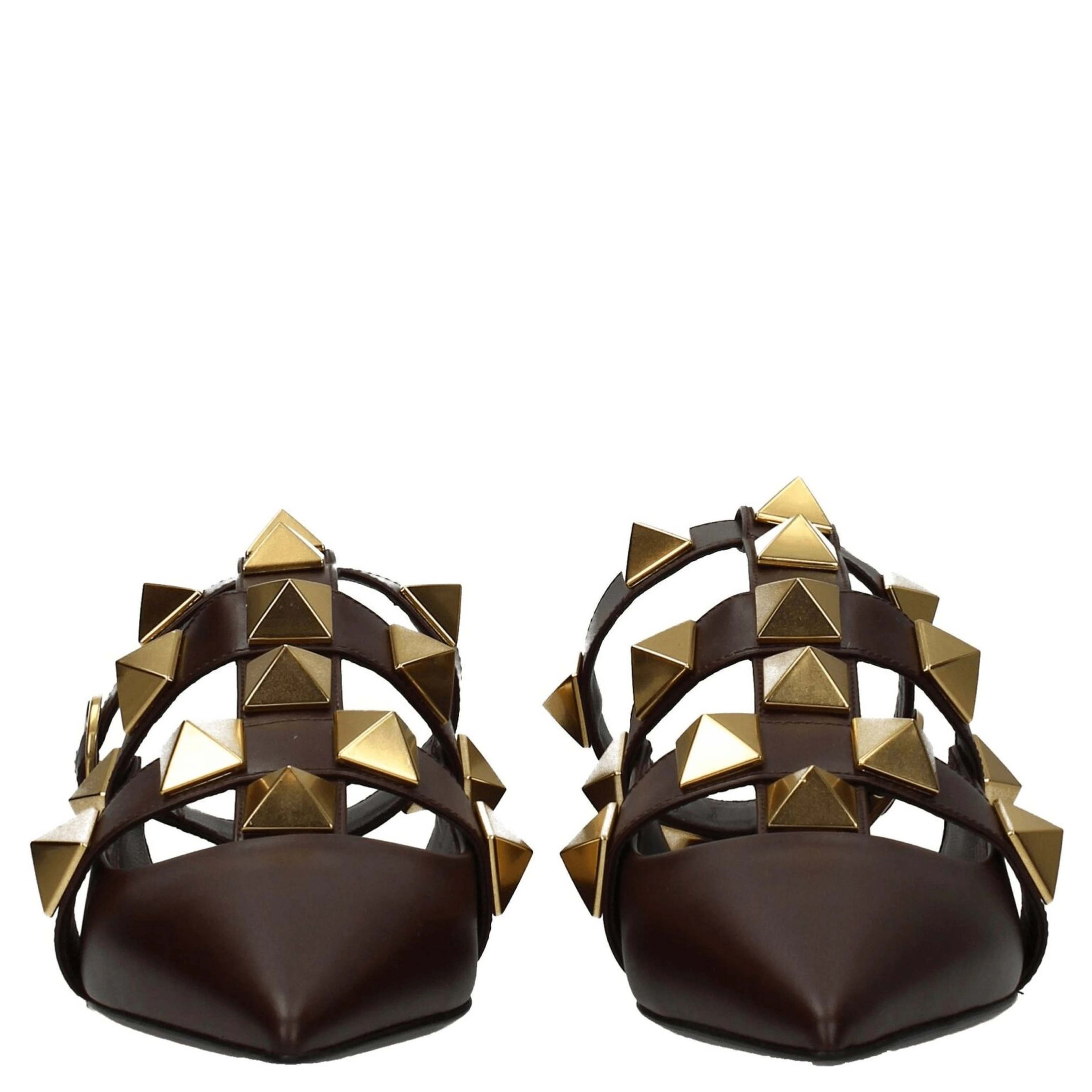 Brown Leather Flat Sandals