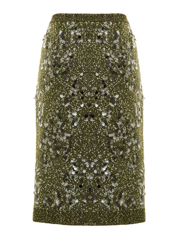 Green Viscose Mini Skirt alternative