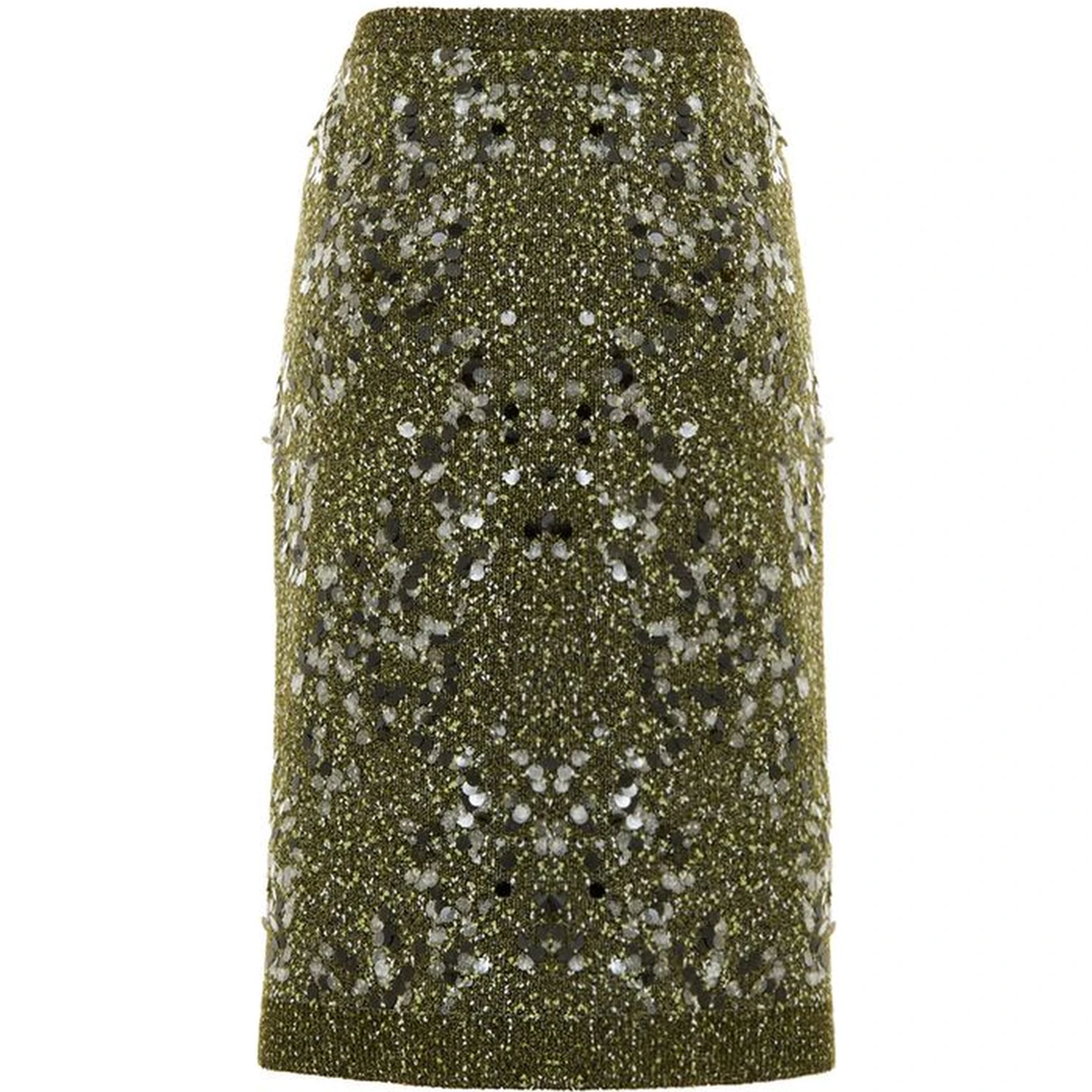 Green Viscose Mini Skirt