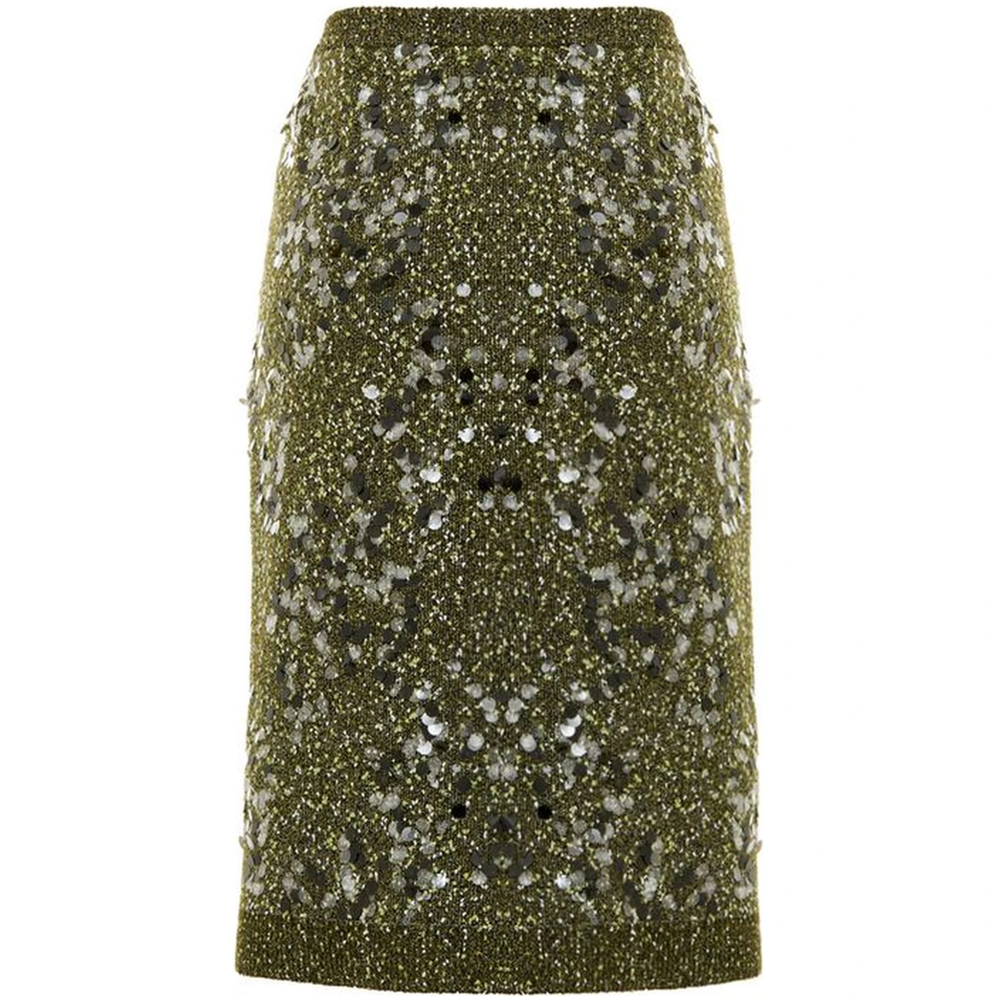 Green Viscose Mini Skirt