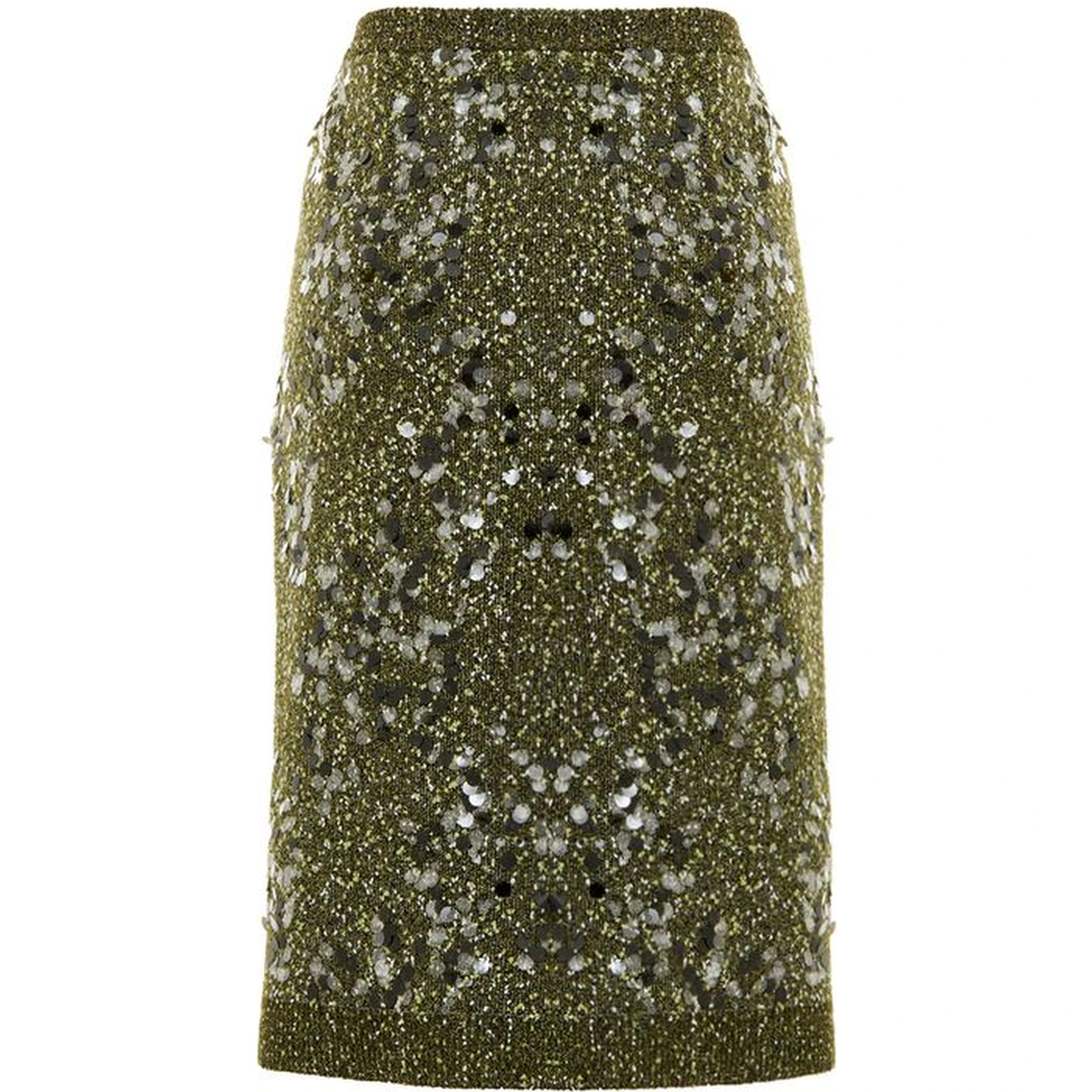 Green Viscose Mini Skirt