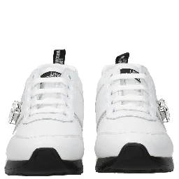 White Leather Low Top Sneakers