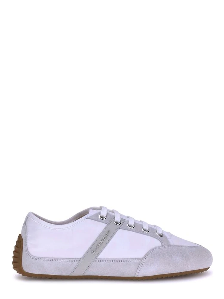 White Rubber Low Top Sneakers