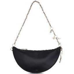 حقيبة كتف بوس توروس من جلد العجل الأسود