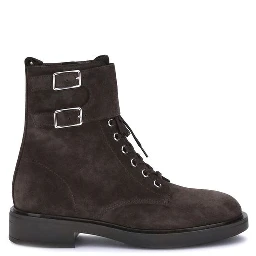 Brown Calf Leather Bos Taurus Lace-Up Boots