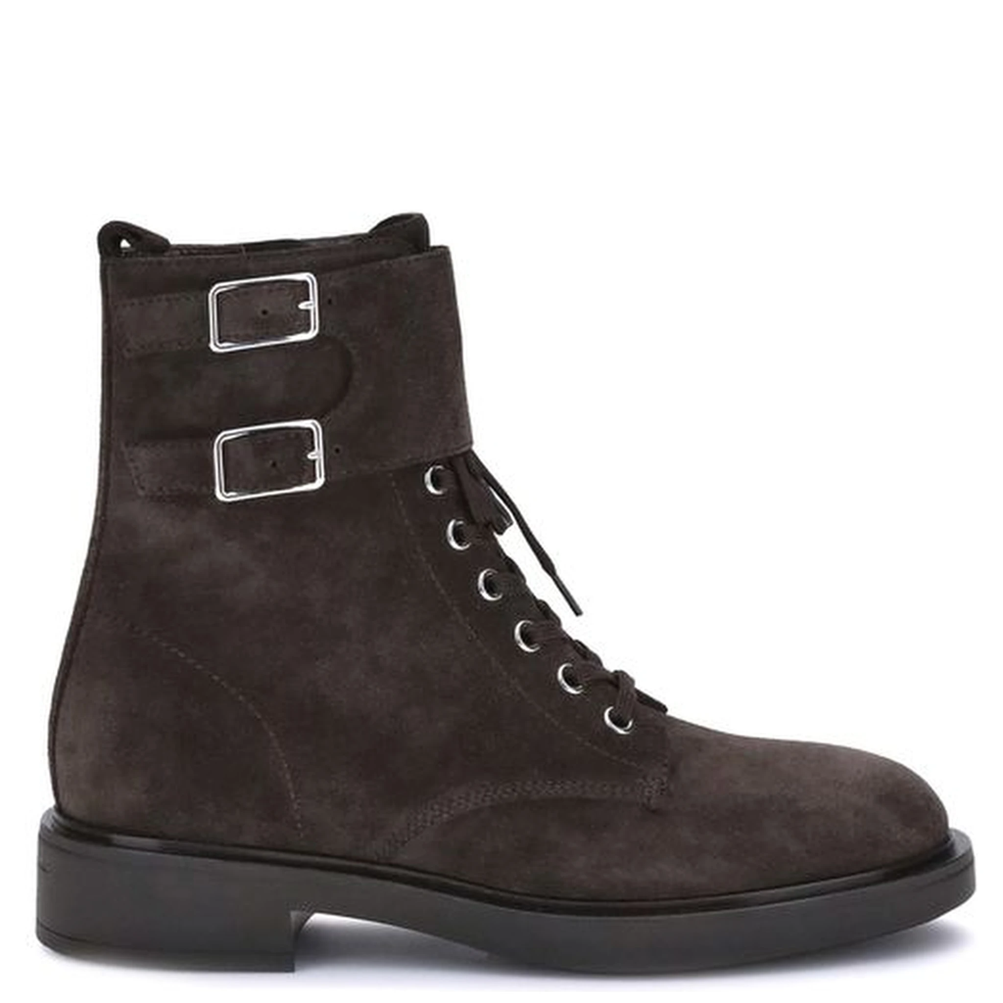 Brown Calf Leather Bos Taurus Lace-Up Boots
