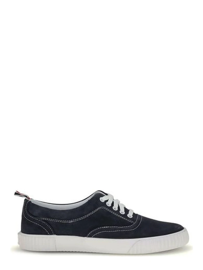 Blue Calf Leather Bos Taurus Low Top Sneakers