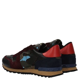 Green Leather Athletic Sneakers