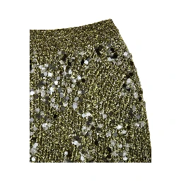 Green Viscose Mini Skirt