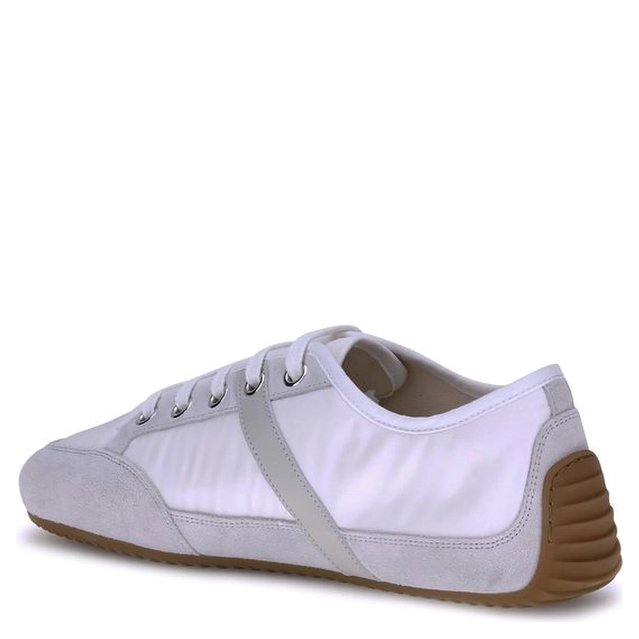 حذاء رياضي أبيض مطاطي منخفض