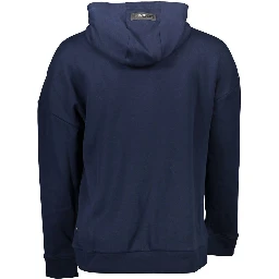 Blue Cotton Men Sweater