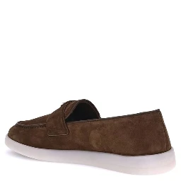 Brown Rubber Slip-On Loafers