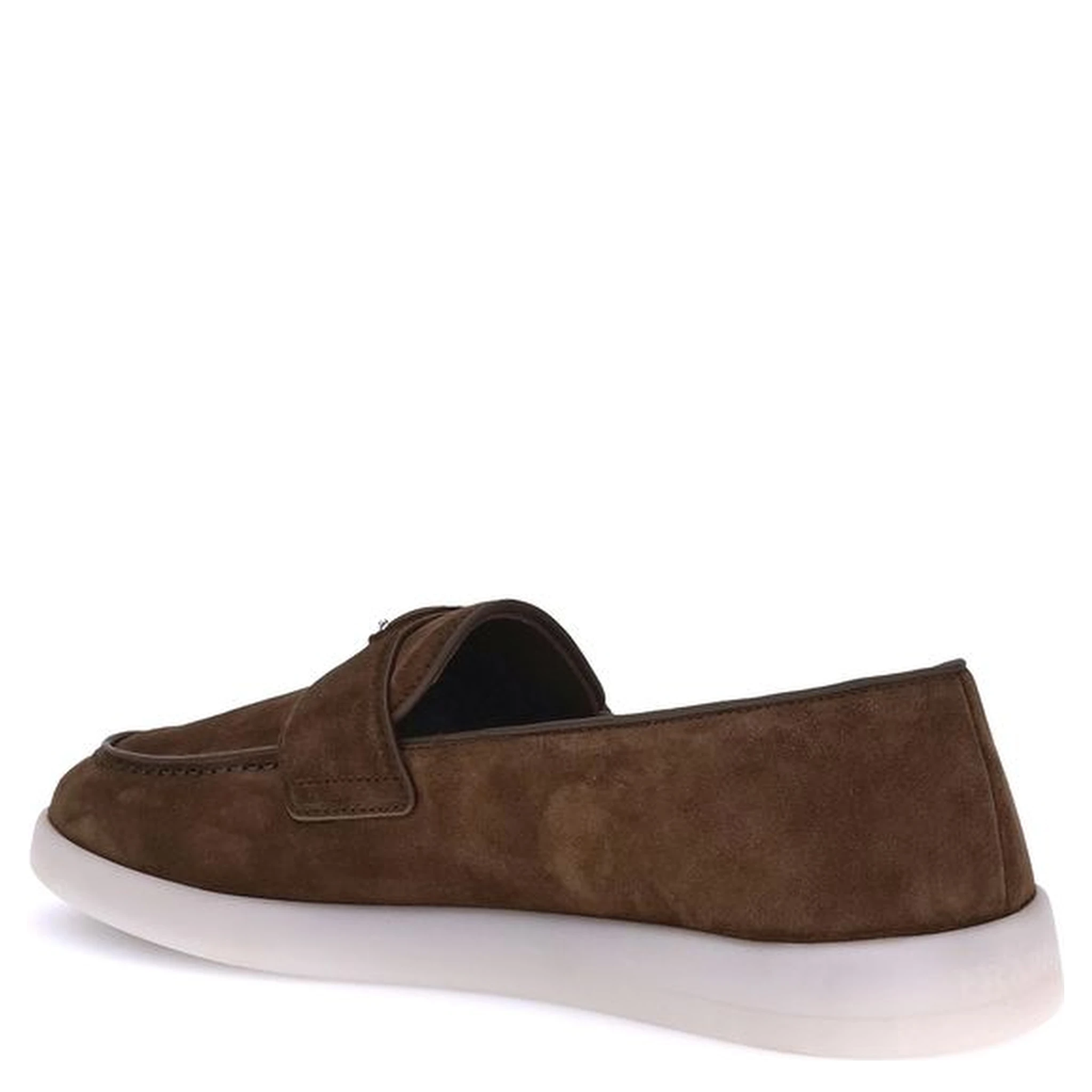 Brown Rubber Slip-On Loafers