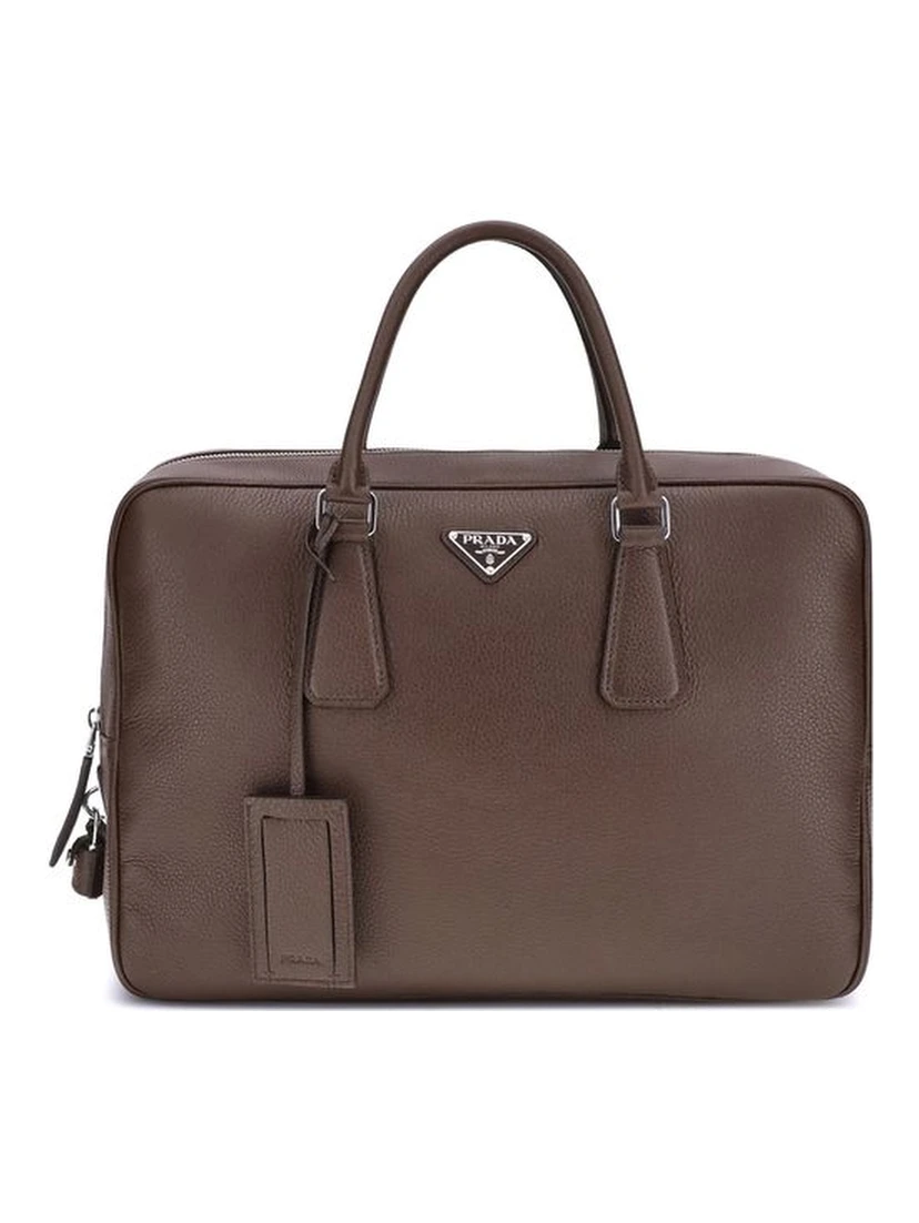 Brown Calf Leather Bos Taurus Briefcase