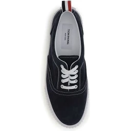 Blue Calf Leather Bos Taurus Low Top Sneakers