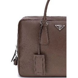 Brown Calf Leather Bos Taurus Briefcase