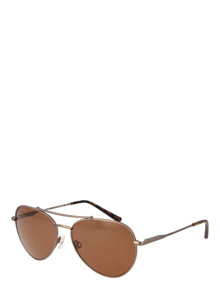 Brown Metal Sunglasses