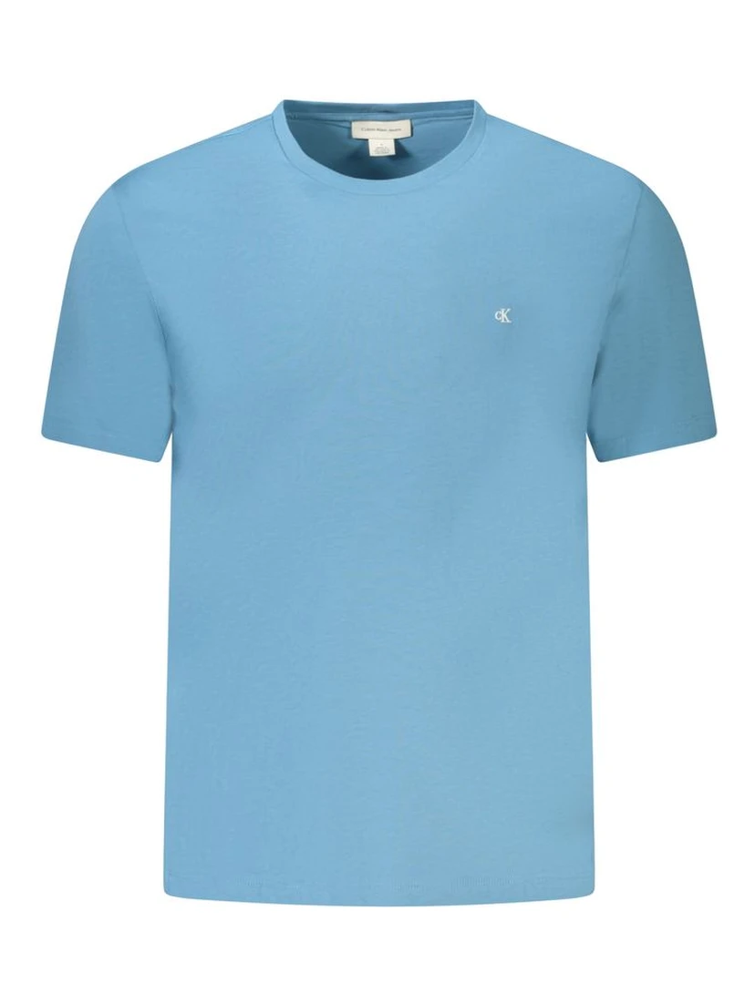 Blue Cotton Men T-Shirt