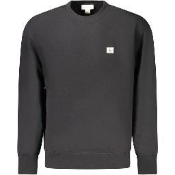 Black Cotton Men Sweater