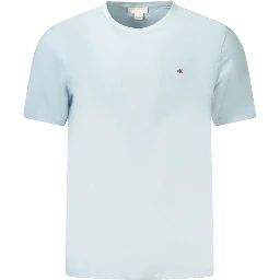 تيشيرت رجالي أزرق من القطن