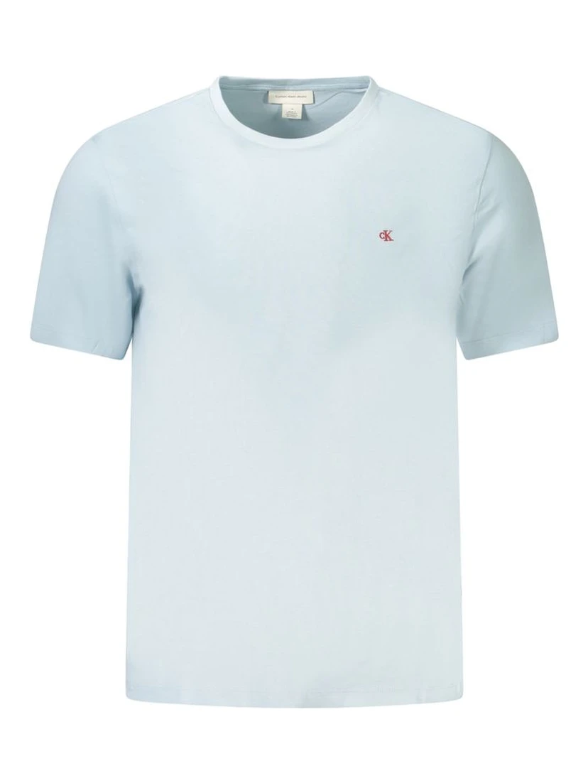 Blue Cotton Men T-Shirt
