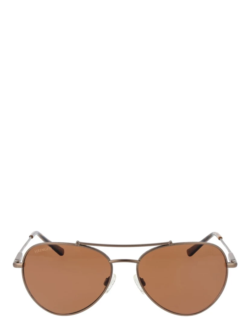 Brown Metal Sunglasses