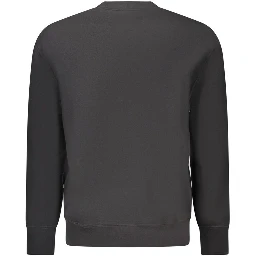 Black Cotton Men Sweater