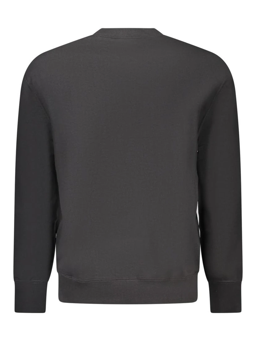 Black Cotton Men Sweater