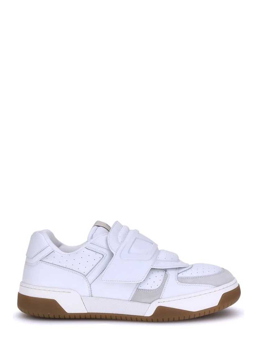 White Calf Leather Bos Taurus Athletic Sneakers