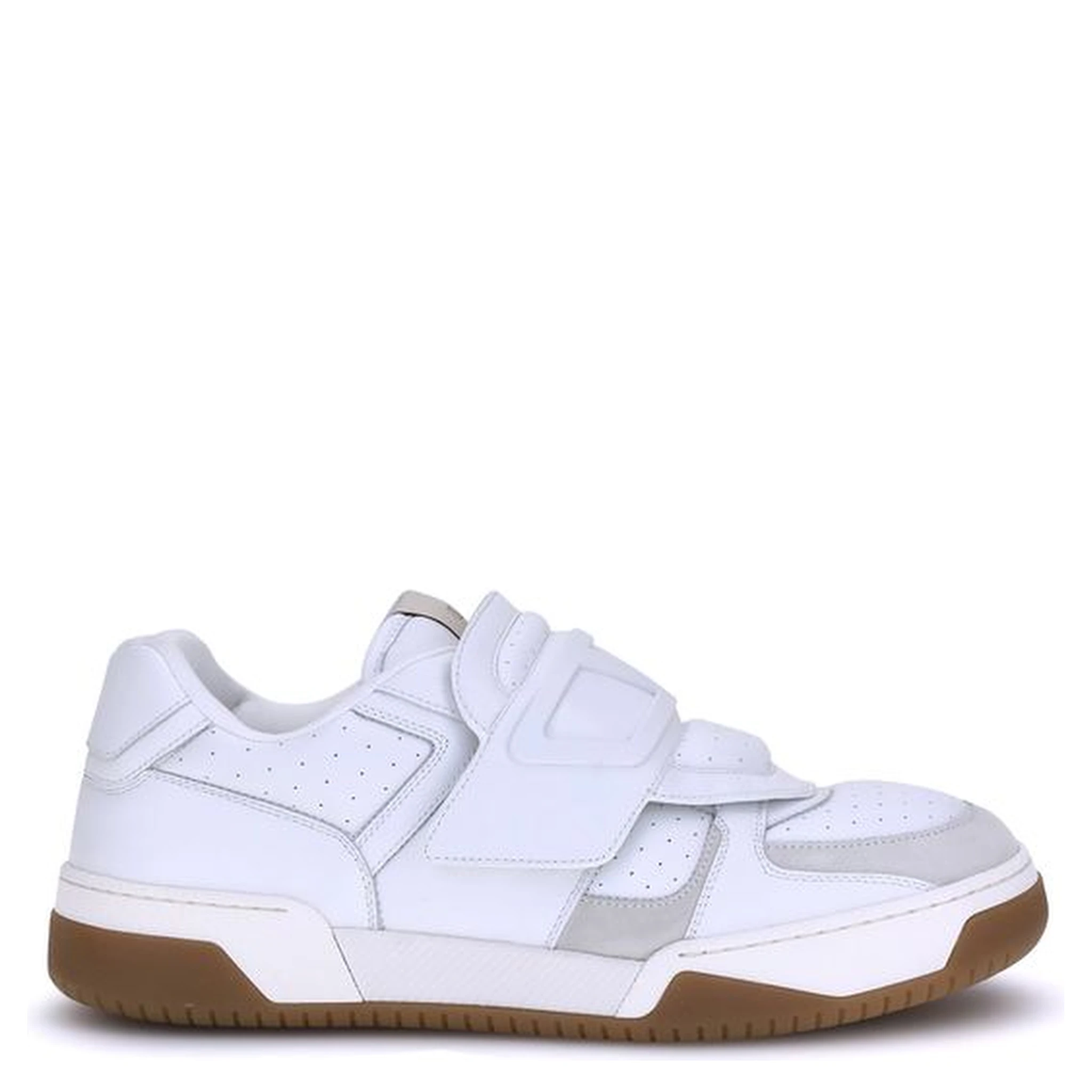 White Calf Leather Bos Taurus Athletic Sneakers