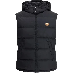 Black Goose Down Sleveless Jacket