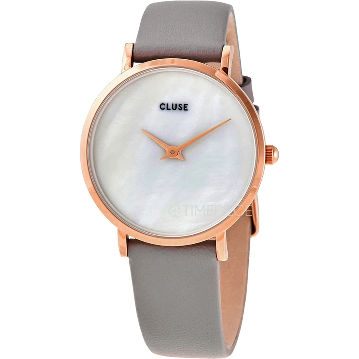 Gray Leather Dress Watch